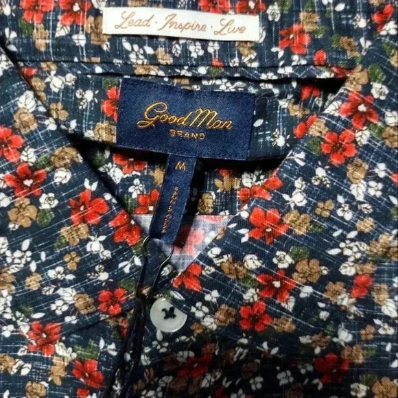 Good Man Brand Floral Long sleeve Button down shirt NWT - Picture 8 of 8